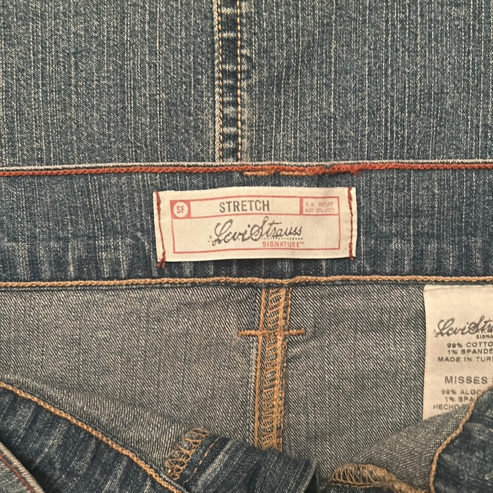Levi Strauss, long, Jean skirt with slit in the front